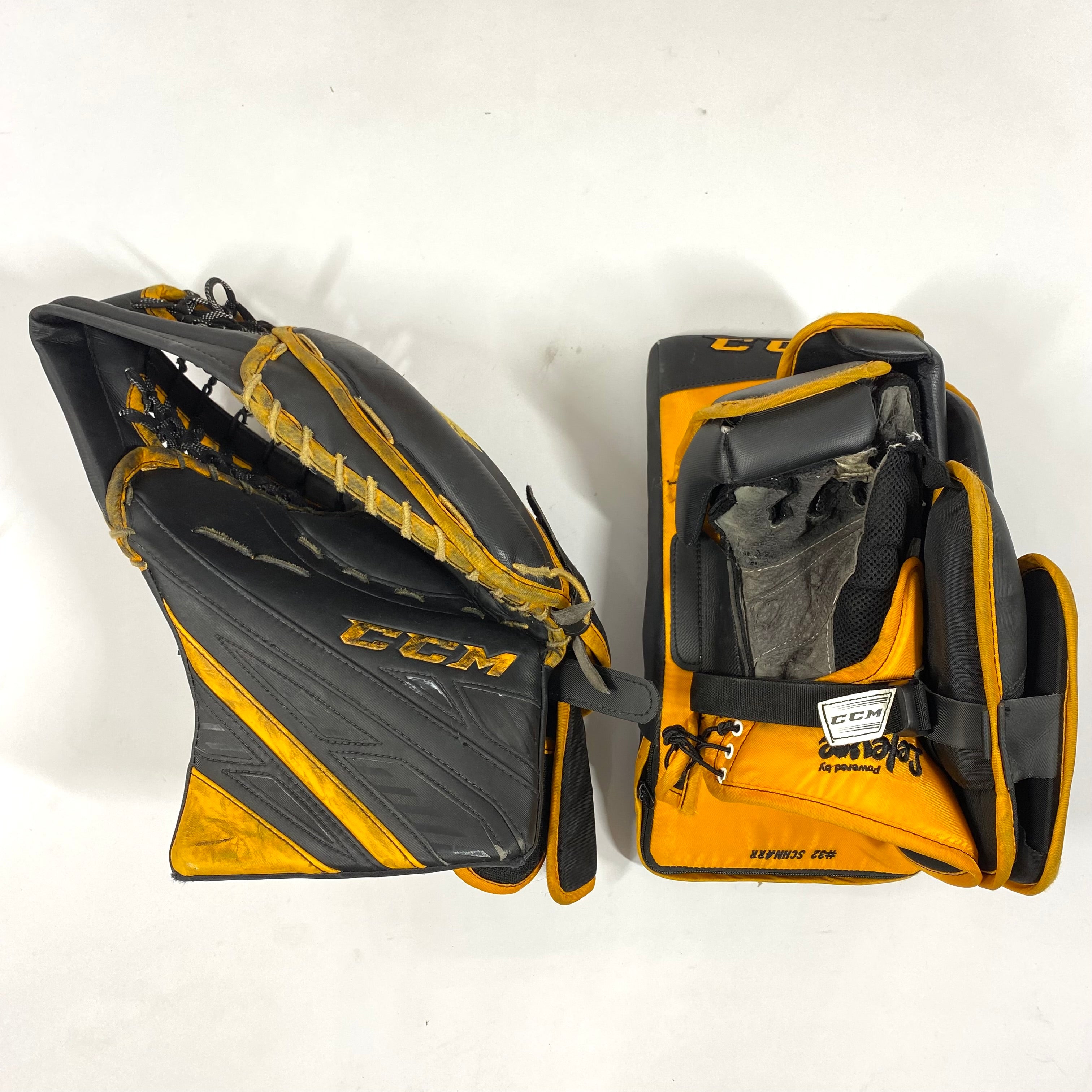 CCM Extreme Flex IV - Ensemble complet de gardien de but Pro Stock d'occasion (noir/jaune)